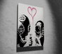 Wallity WY13 Banksy Lienzo Decorativo Enmarcado 50 x 70 cm